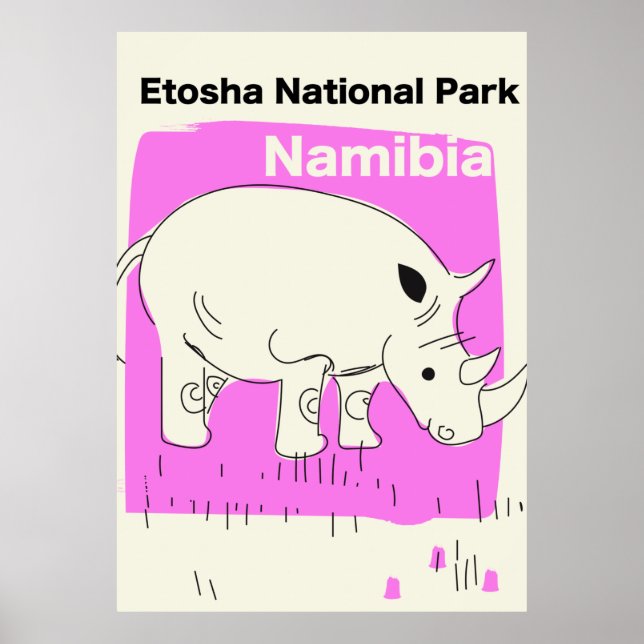 Etosha nationalpark, Namibia Poster (Framsidan)