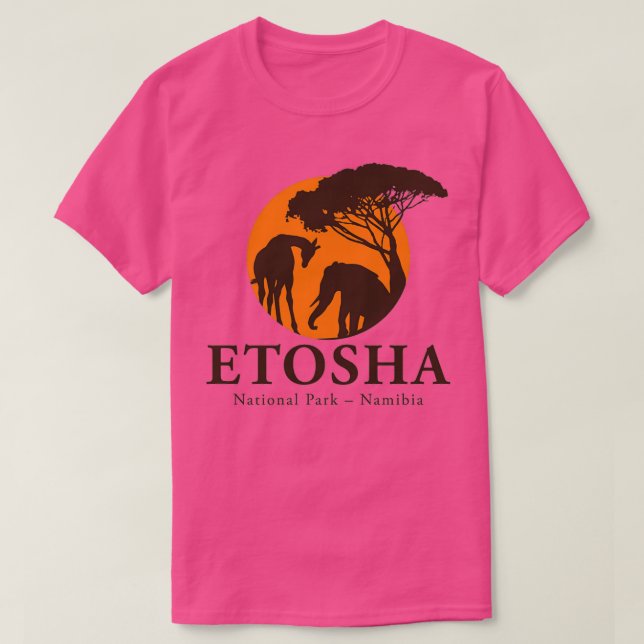 Etosha nationalpark Namibia T Shirt (Design framsida)