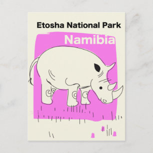 Etosha nationalpark, Namibia Vykort