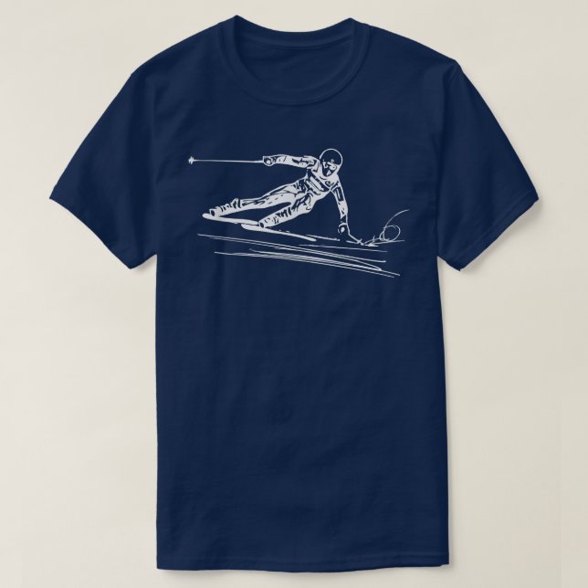 Etreme Sports Skiing Snö Winter Ski Downhill Slal T Shirt (Design framsida)