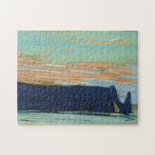 Etretat Arch & Aval Cliff Monet Fine Art Pussel (Horisontell)