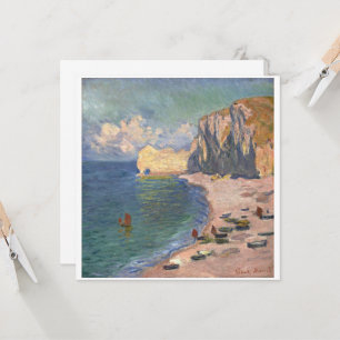 Étretat, Beach och Falaise d'Bland, Monet
