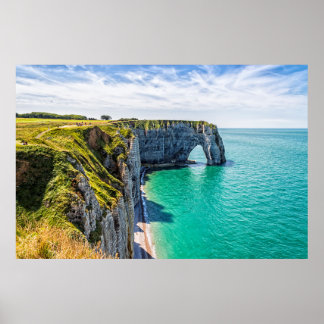 Etretat-klippor, Normandie Poster