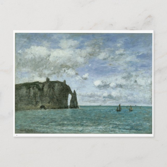 Etretat, porte d'Aval 1890 Vykort (Framsida)