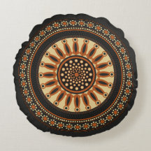 Etruscan Bucchero Solar Mandala-accent