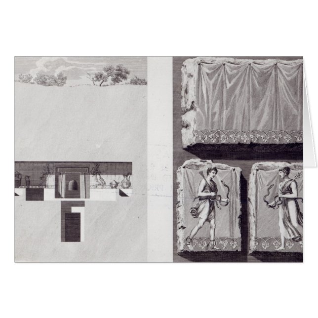 Etruscan Grav, c. 1780 Hälsningskort (Framsidan Horizontal)