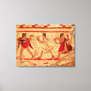 Etruscan musiker canvastryck