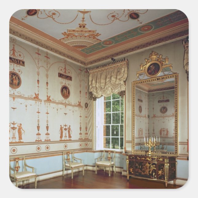 Etruscan-rummet Fyrkantigt Klistermärke (Framsida)