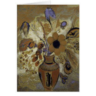 Etruscan Vas med Flowers Hälsningskort