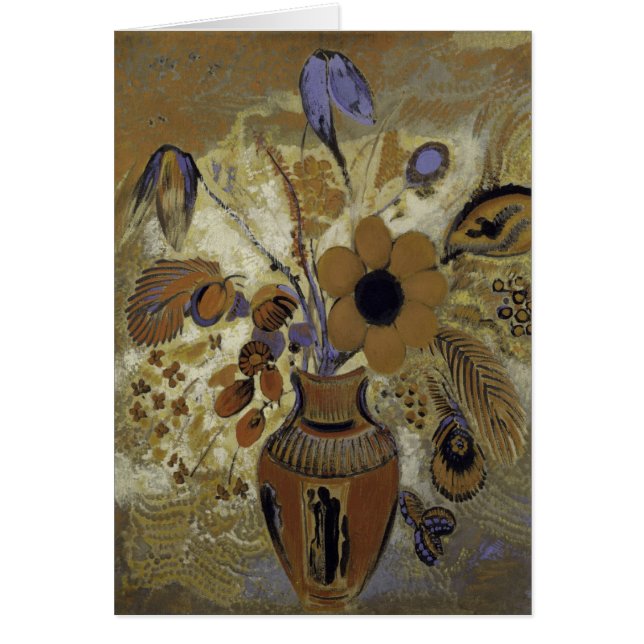 Etruscan Vas med Flowers Hälsningskort (Framsidan)