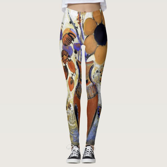 Etruscan Vas med Flowers, Redon Leggings (Framsida)