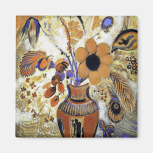 Etruscan Vas med Flowers, Redon Magnet
