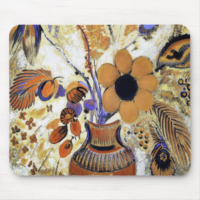 Etruscan Vas med Flowers, Redon Musmatta (Framsidan)