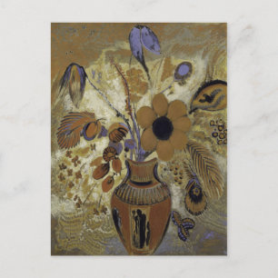 Etruskisk vas med blommor vykort