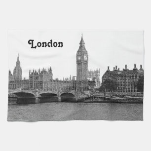 Etsad London England UK horisont Kökshandduk