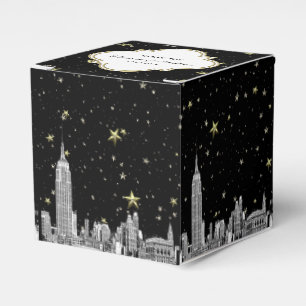 Etsad Starry DIY BG färg för NYC horisont Presentaskar