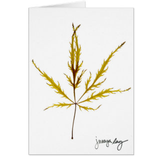 "Etsat löv" vid J. Maya Luz Hälsningskort