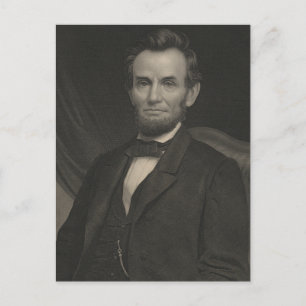Etsning Porträtt av Abraham Lincoln Vykort