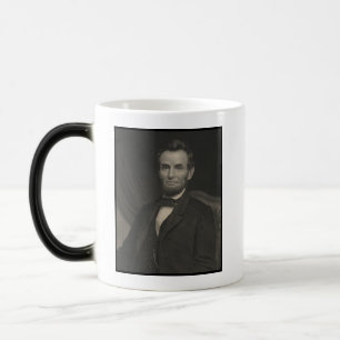 Etsningsporträtt av Abraham Lincoln Magic Mug Magisk Mugg