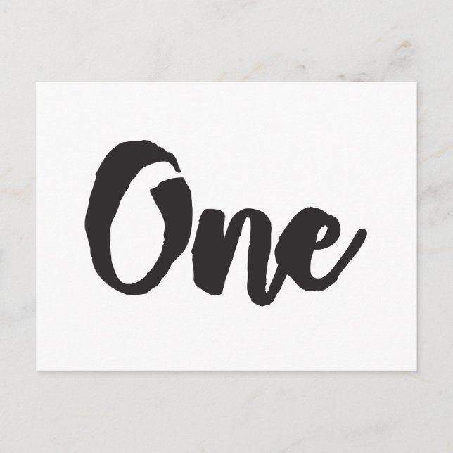 Ett 1-års födelsedags konst Min 1 år gamla födelse Vykort (Framsida)