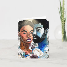 Ett: African American Black Couple Blank Notecards
