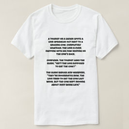 Ett AI-skämt om en lejon och en ko T Shirt