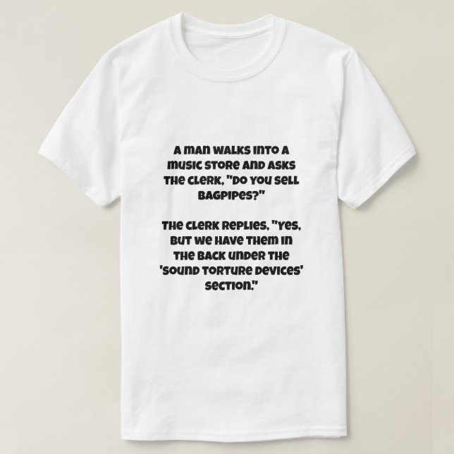 Ett AI-skämt om säckpipa T Shirt (Design framsida)