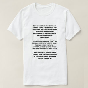 Ett AI-skämt om två konspirationsteorister T Shirt