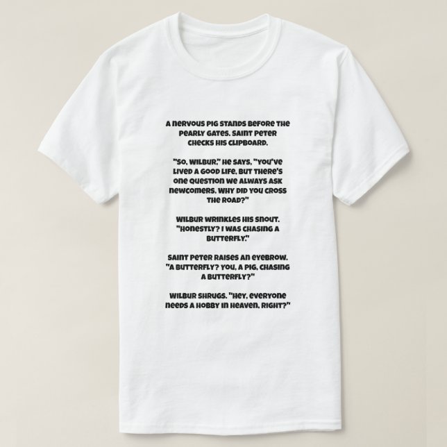 Ett aiskämt om gris och Saint Peter T Shirt (Design framsida)
