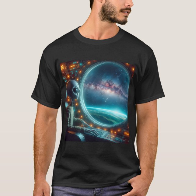 Ett alias Tittar ut till Space T-Shirt (Framsida)