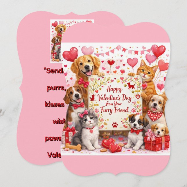         Ett Alla Hjärtans Dag- kort från din luddi ("Happy Valentine's Day from your Furry Friend")