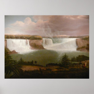 Ett allmänt beskådar av Niagara Falls av Alvan Poster