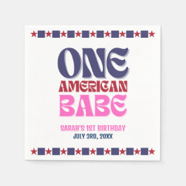 Ett amerikanskt Babe 4 juli 1971 Pappersservett