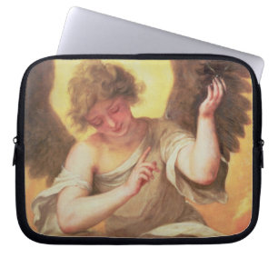Ett ängelinnehav en Glass flaska Laptop Fodral