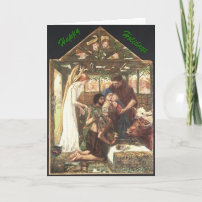 Ett Änglar-kort för Anpassningsbar Hälsning Helgkort (Framsida)