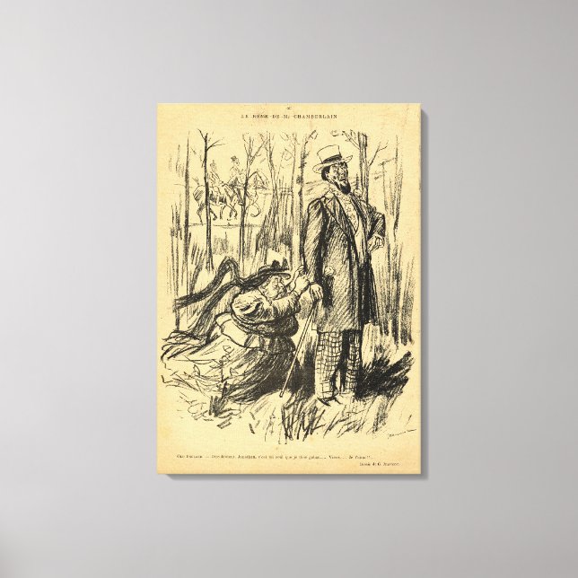 Ett angrepp på Modesty eller Chamberlains Canvastryck (Framsida)