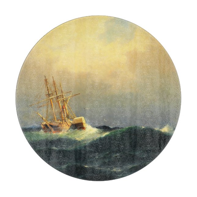 Ett ångskepp i en storm i Atlanten (Framsidan)