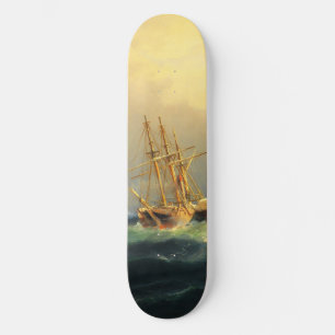 Ett ångskepp i en storm i Atlanten Mini Skateboard Bräda 18,5 Cm