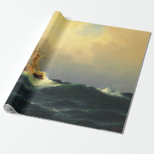 Ett ångskepp i en storm i Atlanten Presentpapper