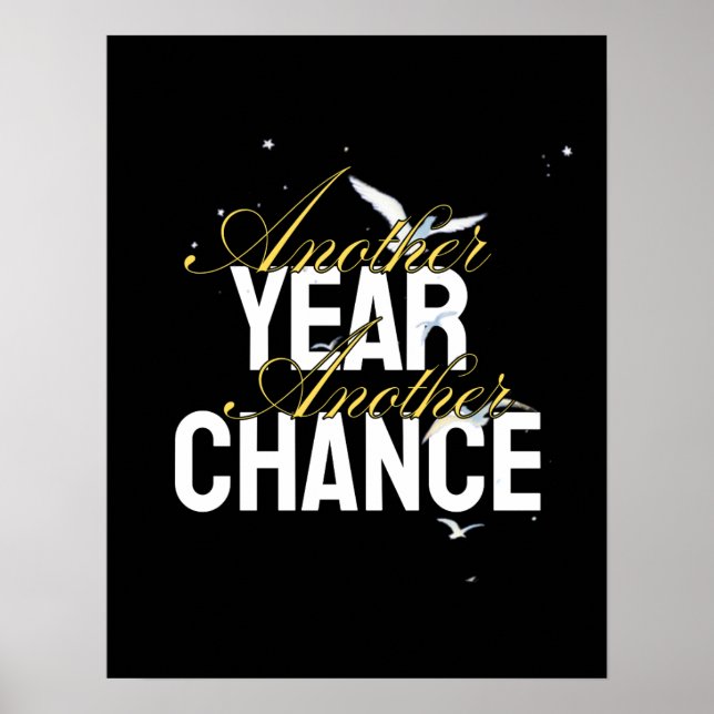 Ett annat år, en ny chans – Inspirerande design Poster (Framsidan)