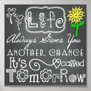 Ett annat Chance Chalkboard-utseende Poster