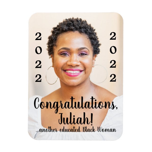 Ett annat utbildat Black Woman 2022 Studenten Phot Magnet (Vertikal)