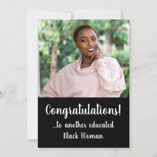 Ett annat utbildat Black Woman Photo Studenten Inbjudningar
