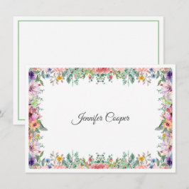 Ett anpassat engelskt Garden Bouquet-namn Anteckningskort