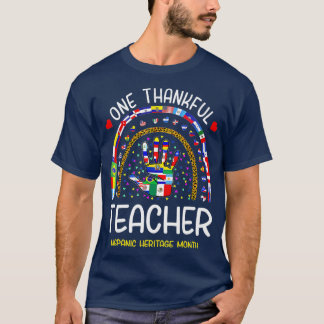 Ett antal tacksamma lärarmånaden för Hispanic Heri T Shirt
