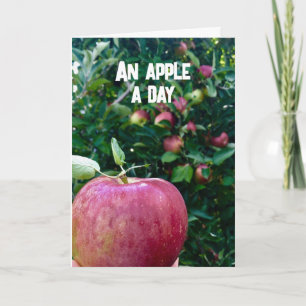 "ETT APPLE A DAY HUMOR" FÖR DIN BIRTHDAY KORT