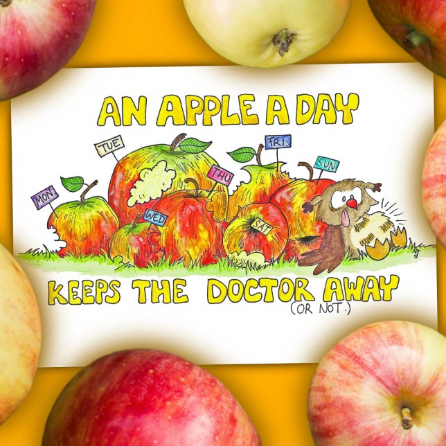 ETT APPLE A DAY-vykort av Nicole Janes Vykort (Skapare uppladdad)