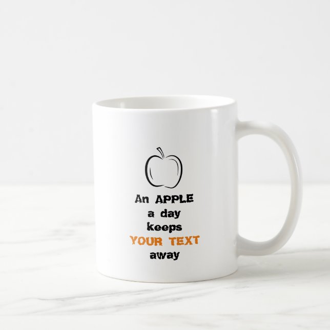 Ett äpple-dagars svart Apple-konst Kaffemugg (Höger)