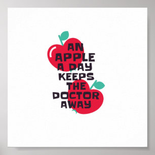 Ett äpple om dagen behållor doktor bort poster
