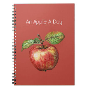 Ett äpple om dagen frukt anteckningsbok